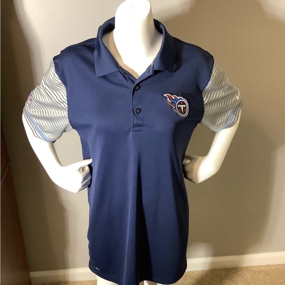 Men’s Medium NFL Tennessee Titans Nike Dri Fit On Field Polo Shirt